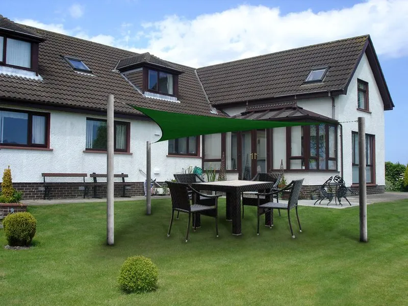 3 x 3 x 3 m driehoekige polyethyleen zeilluifel UV 90% Biotop verschillende kleuren