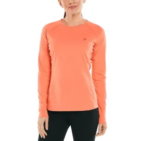 Coolibar - UV Zwemshirt voor dames - Longsleeve - Hightide - Zacht Koraal 