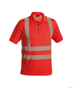 DASSY® Brandon Hoge zichtbaarheids-UV-polo Fluor-rood maat 2XL