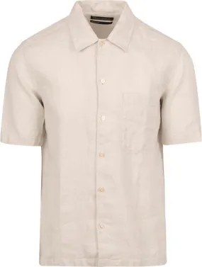 Marc O'Polo  Overhemd Short Sleeves Linnen Ecru