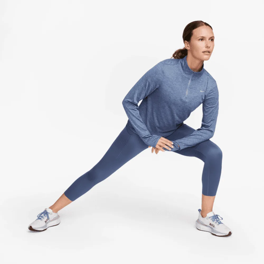 NIKE  NIKE DRIFIT SWIFT ELEMENT UV HARDLOOPTOP MET KORTE RITS VOOR DAMES