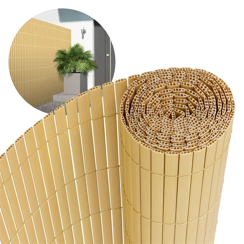 PRIVACYSCHERM MAT 160X800 CM PRIVACY HEK WINDSCHERM BALKONSCHERM PVC BAMBOE UVBESTENDIG