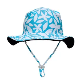 Snapper Rock - UV Omkeerbare bucket hat voor kinderen - Sunstainable - Aqua Bloom 