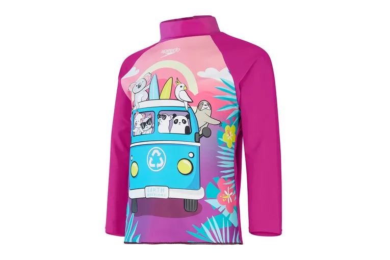 SPEEDO DIGITAL LONG SLEEVE UV TSHIRT PAARS MEISJES