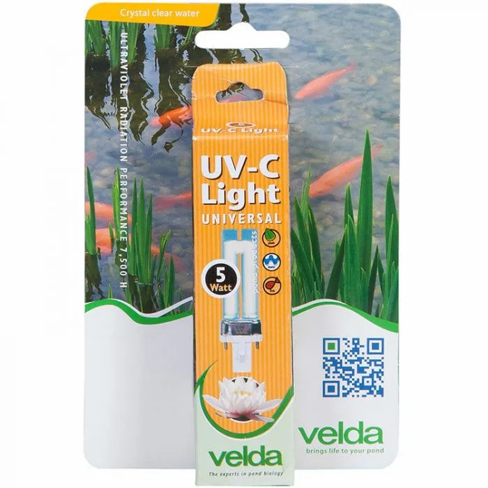 VELDA UVC PL LIGHTS 5 WATT, UVLAMP VOOR VIJVERFILTER