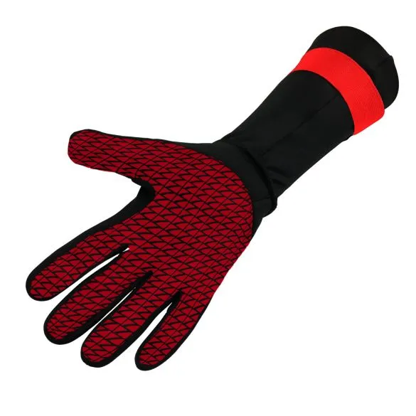 Zone3 Neopreen zwemhandschoenen zwart/rood