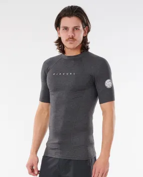 Zwemshirt Rip Curl Men Dawn Patrol Perf S/Sl UV Black Marled